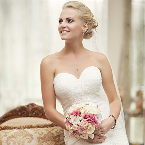 Cate and Chloe Mckenna 18k Oro Blanco Swarovski Colgante