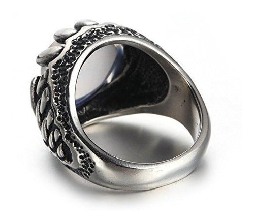 Jajafook Garra De Dragón Gótico Azul De Acero Inoxidable