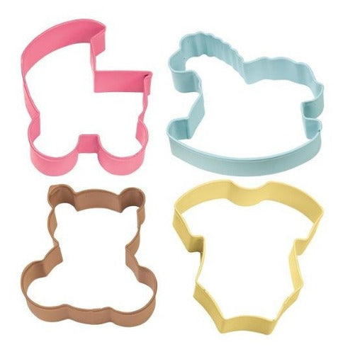 Juego De 4 Piezas Wilton Baby Theme Cookie Cutter