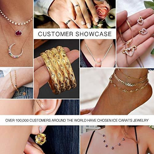 14k Oro Amarillo Flor De Lis Colgante Collar Encanto Joyería