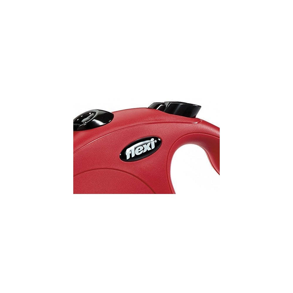 Correa retráctil para perro color rojo,