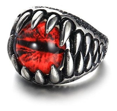 Jajafook Garra De Dragón Gótico Azul De Acero Inoxidable