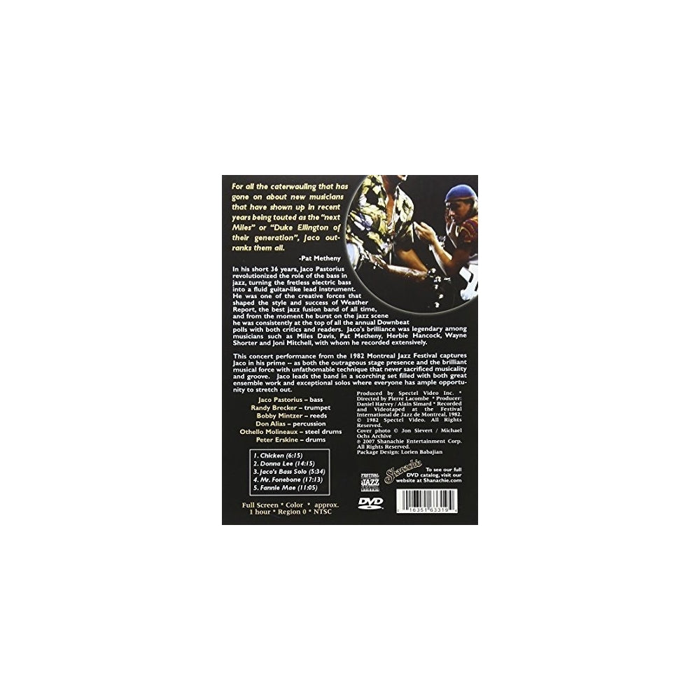 DVD - Jaco Pastorius: Live and Outrageous