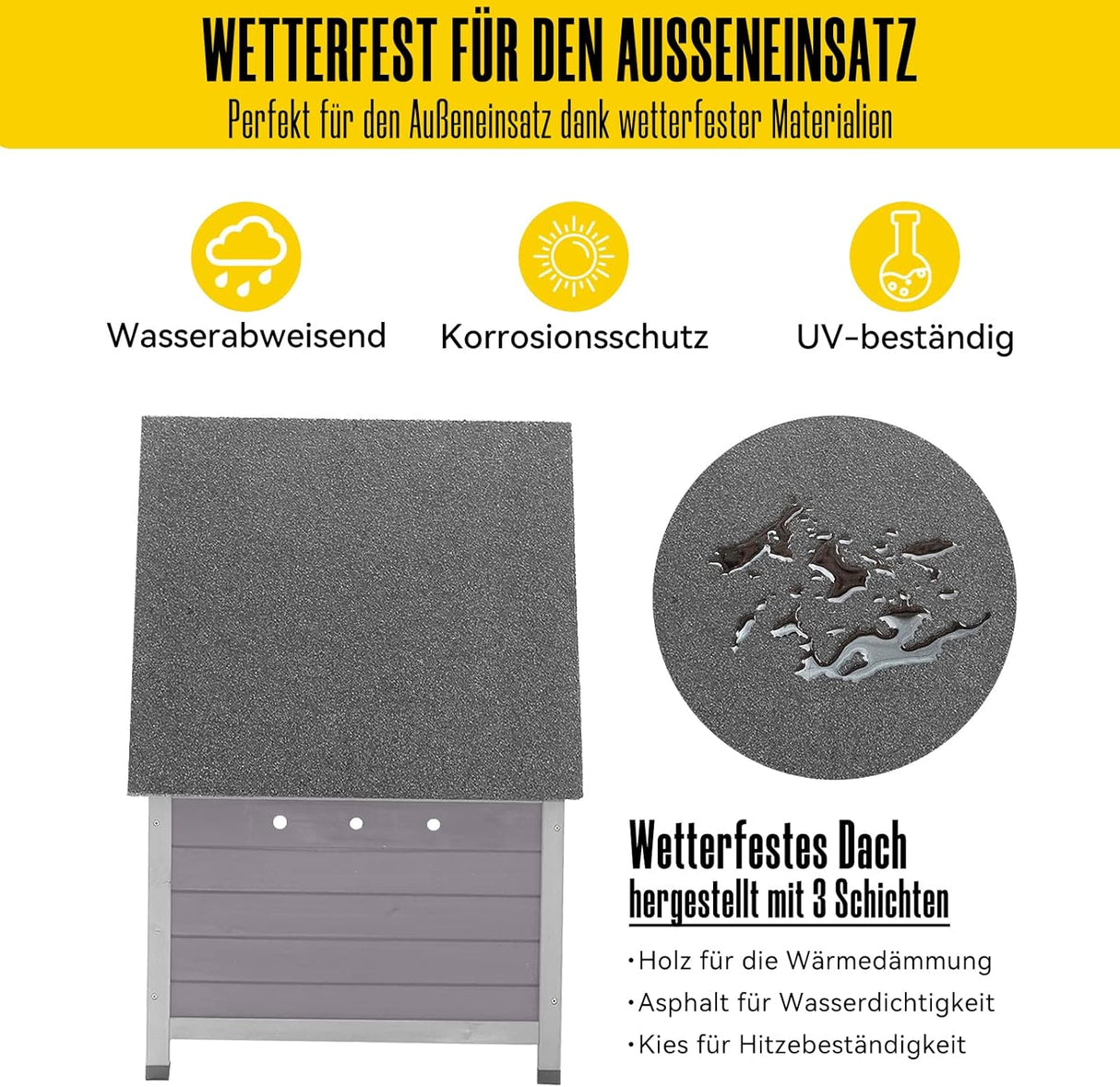 Casa para Gatos Aivituvin, Refugio Impermeable para Animales