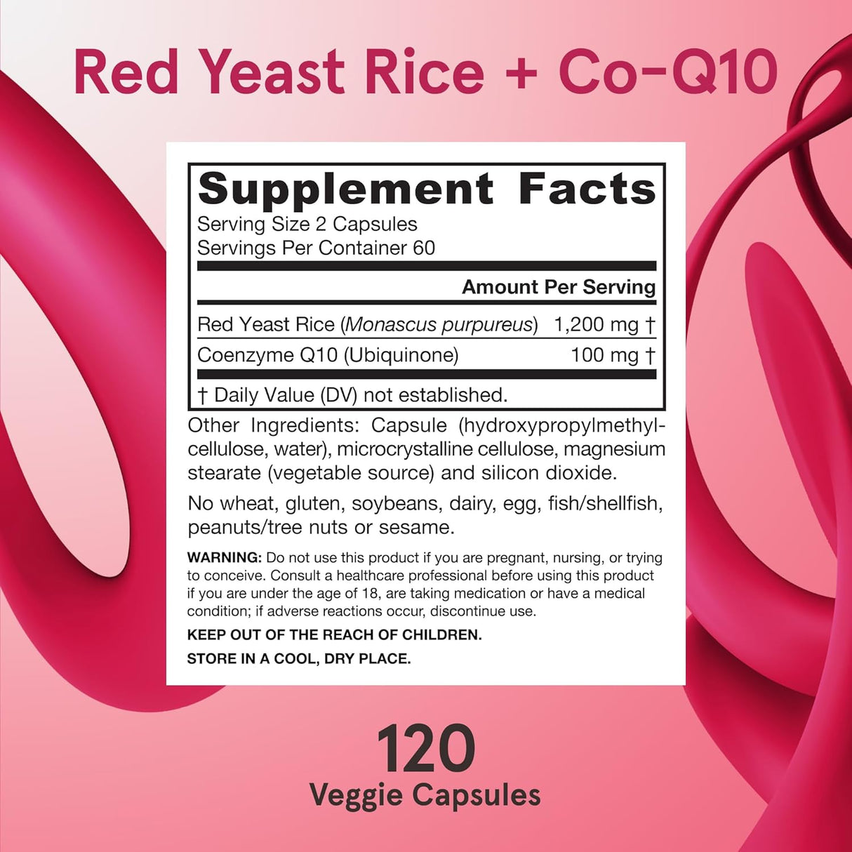 Suplemento Jarrow Formulas Red Yeast Rice 1200 mg & Co-Q10