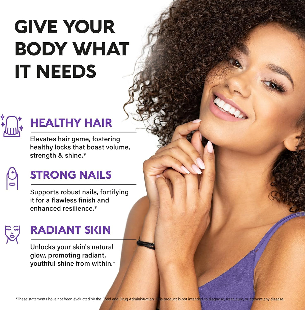 Biotina y colágeno líquidos, crecimiento capilar, uñas y piel