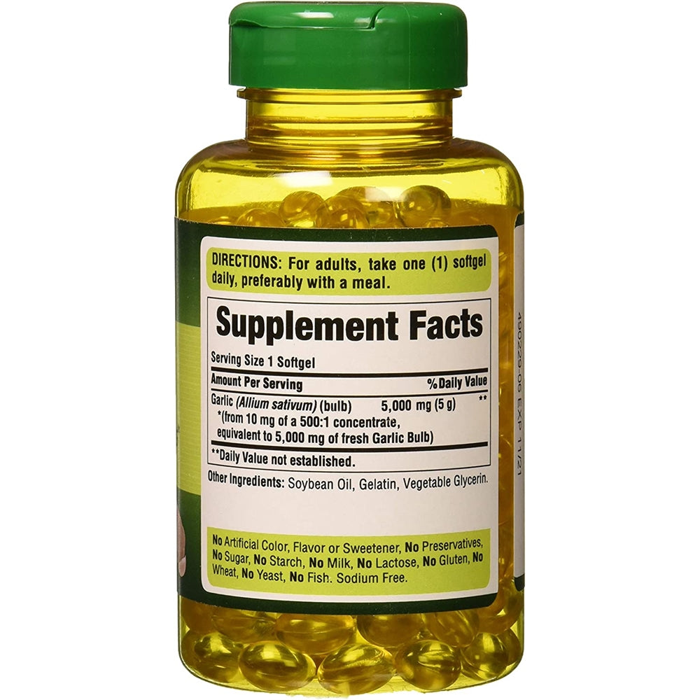 Suplementos Aceite de ajo 5000 mg 250 unidades