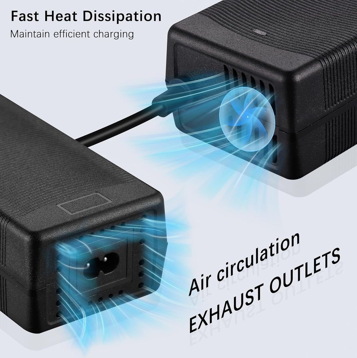 Cargador Rápido 42V 2A Universal para Baterías de 36V