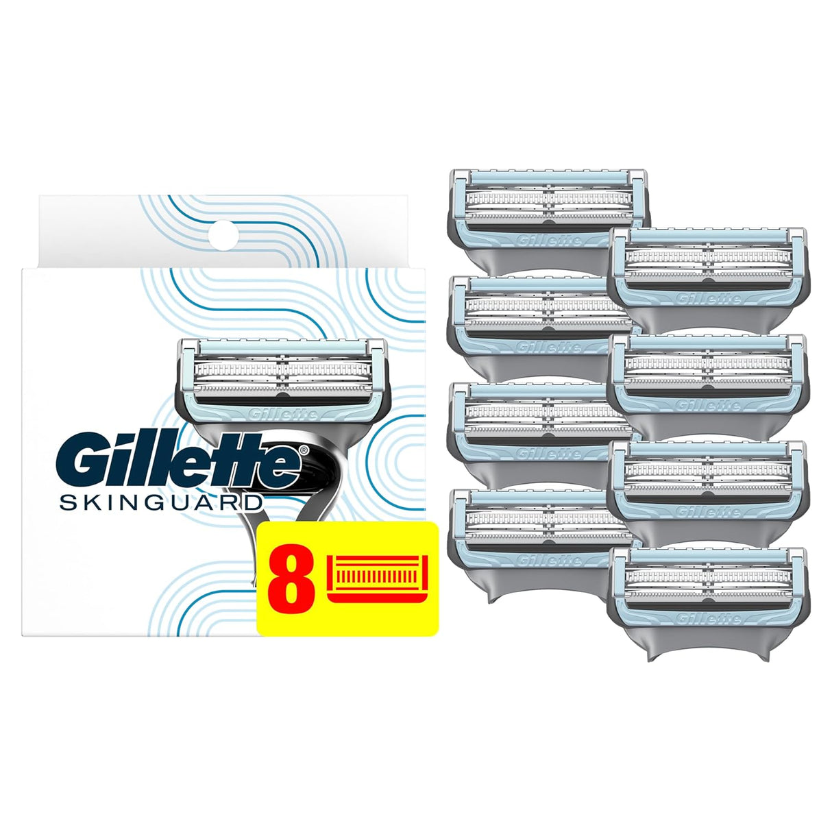 Gillette SkinGuard Cuchillas de Afeitar, 8 Refil de Cuchillas