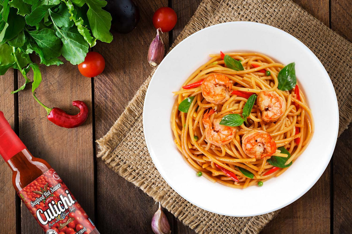 Salsa Culichi™ Salsa Picante de Mariscos con Chiltepin (3 Bot)