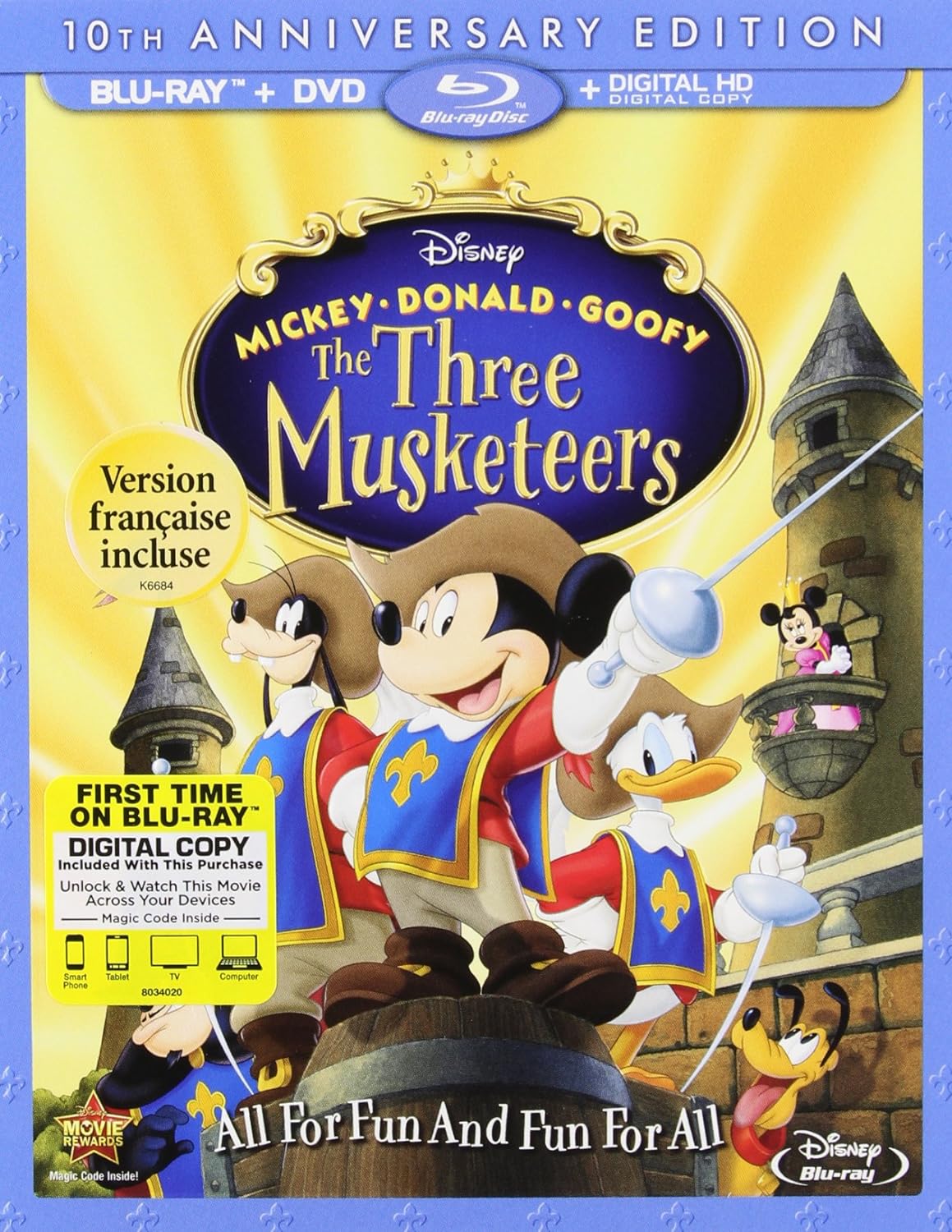Los tres mosqueteros Mickey, Donald, Goofy Blu-ray