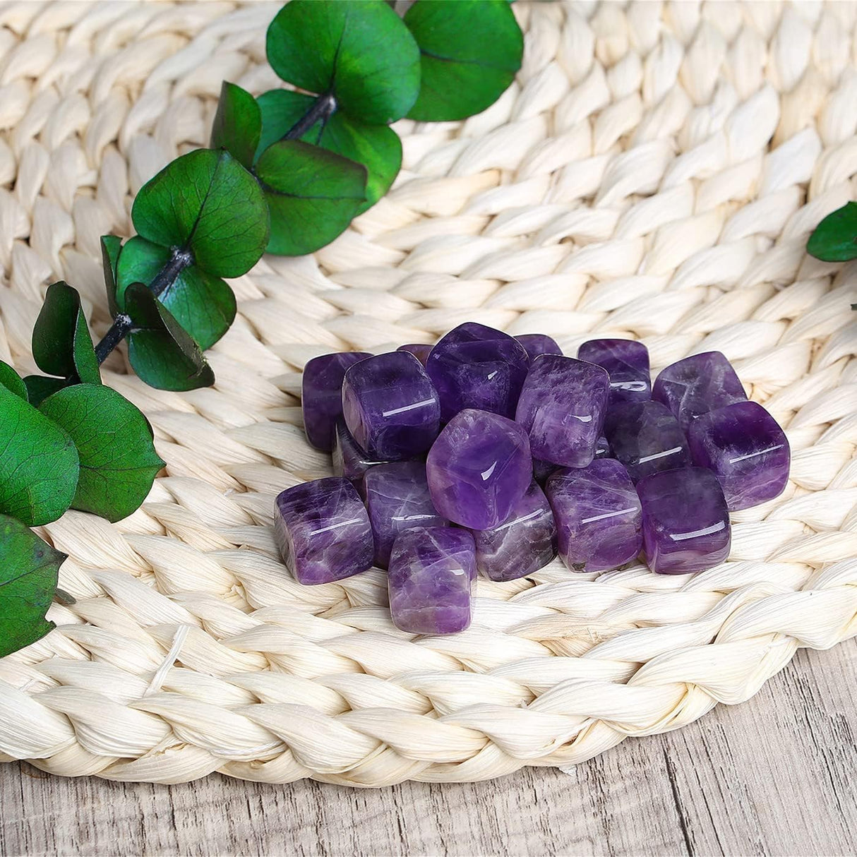 ZHIYUXI Juego de 10 cristales curativos de amatista a granel