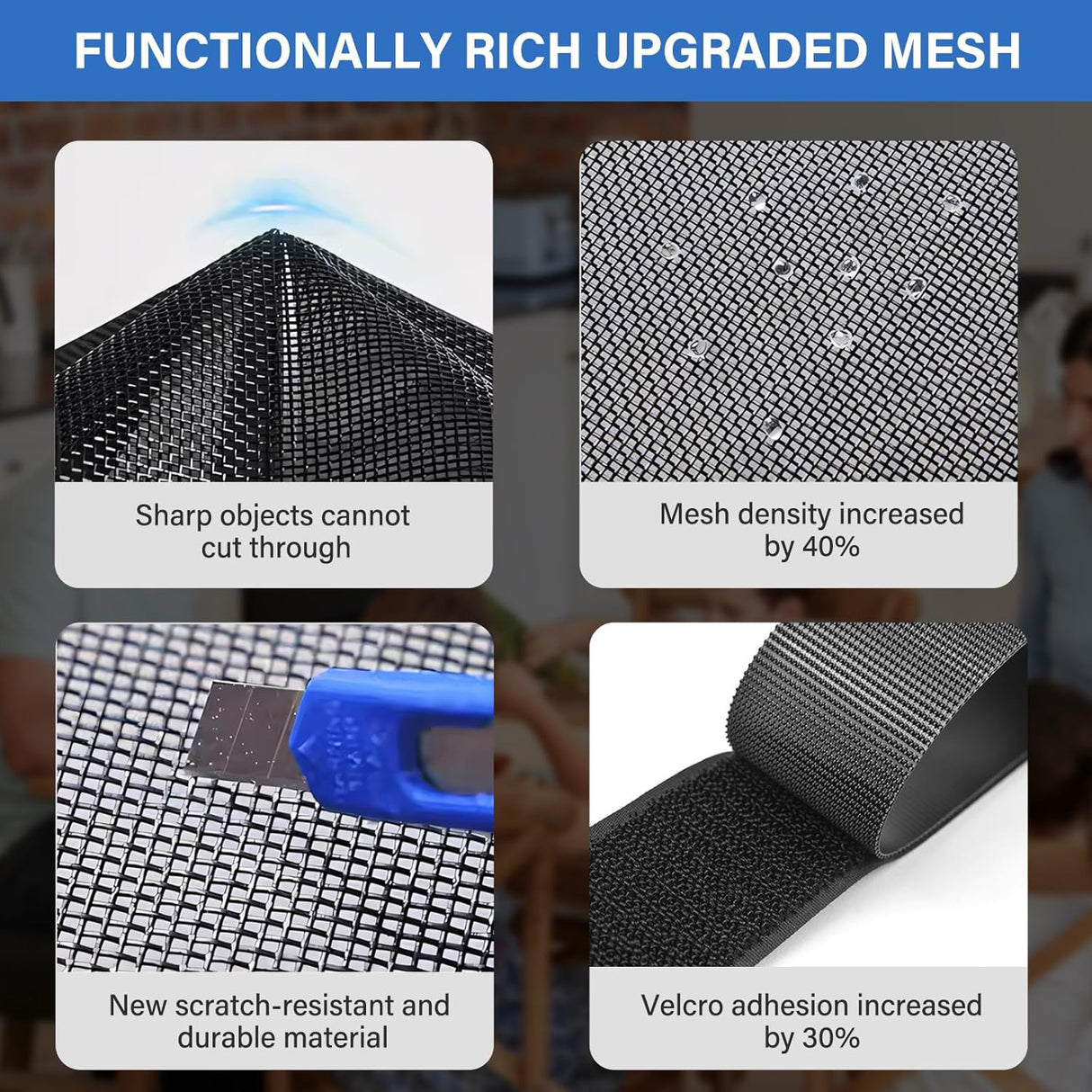 Puerta Mosquitera Magnética Apertura Lateral PET Mejor que Fibra