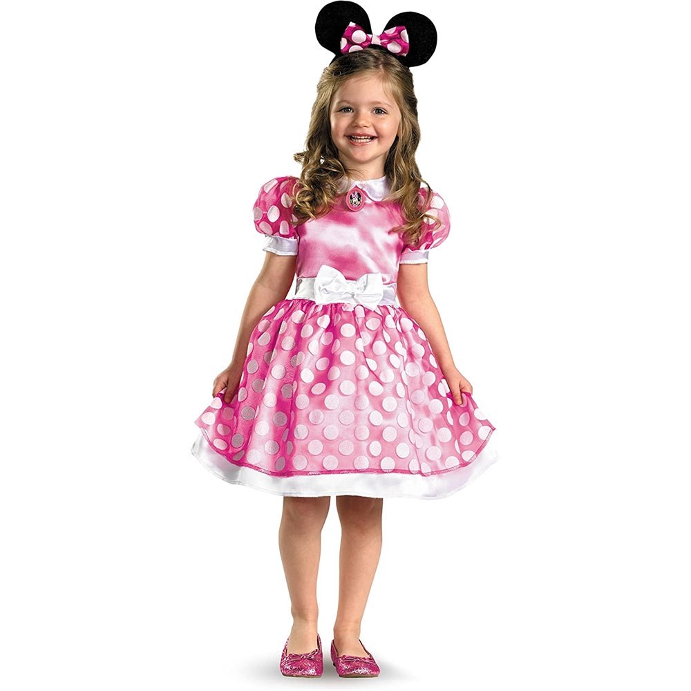 Disfraz clásico de Minnie Mouse para niñas de 3T - 4T