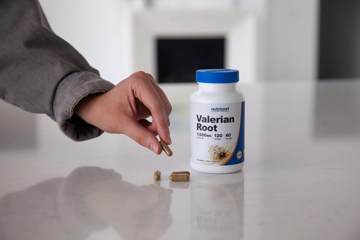 Suplemento Nutricost Cápsulas de raíz de valeriana 1000 mg