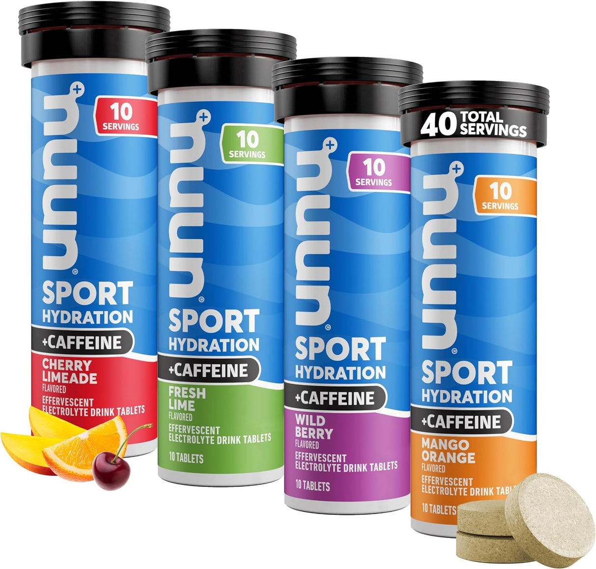 Suplemento Nuun Sport + cafeína - Tabletas de electrolitos