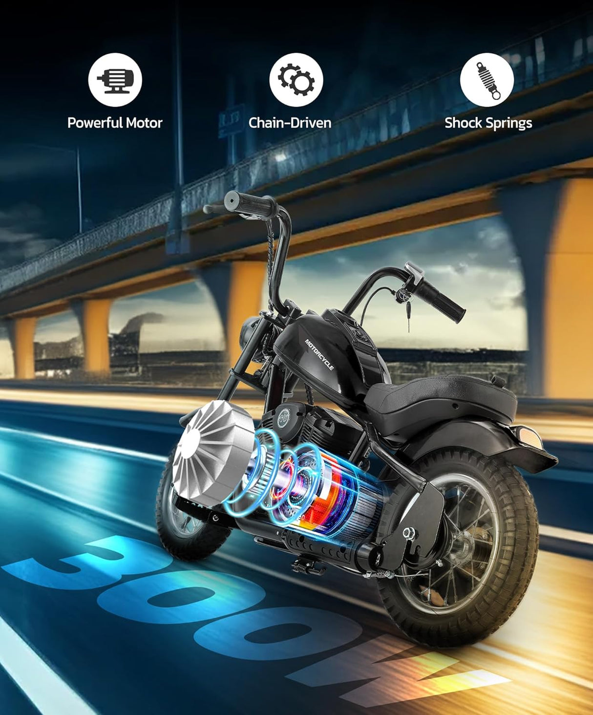 Bicicleta Eléctrica ELEMARA, 15 mph, 150lb, 24V, Modelo Dirt Bike