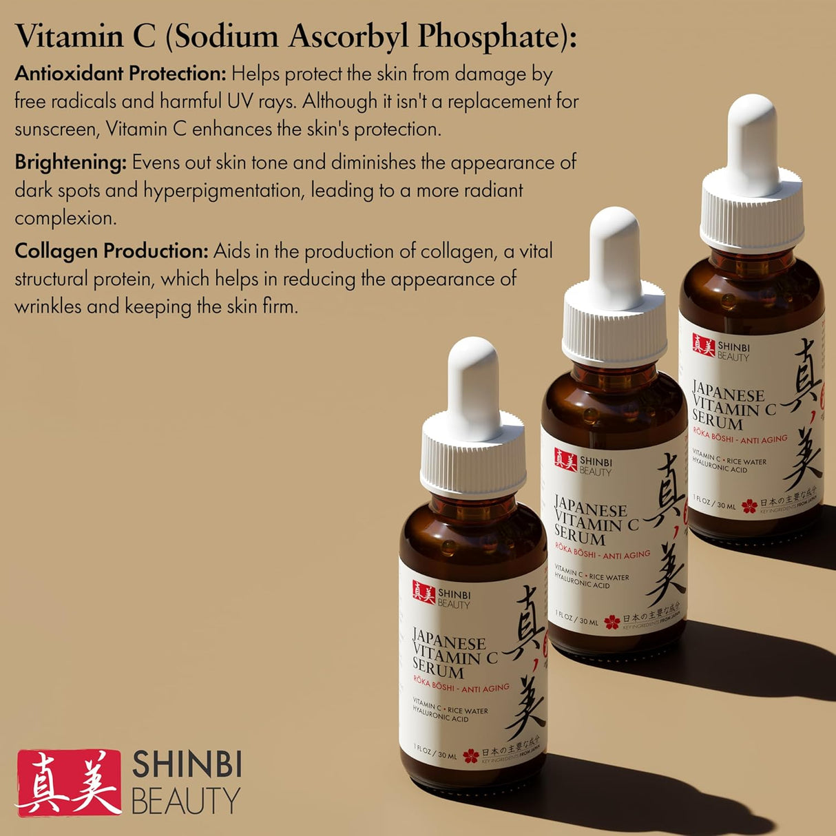 Sérum Vitamina C con Agua de Arroz + Ácido Hialurónico Japón