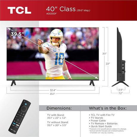 TCL Smart TV Class S3 1080p LED de 40 pulgadas con Fire TV