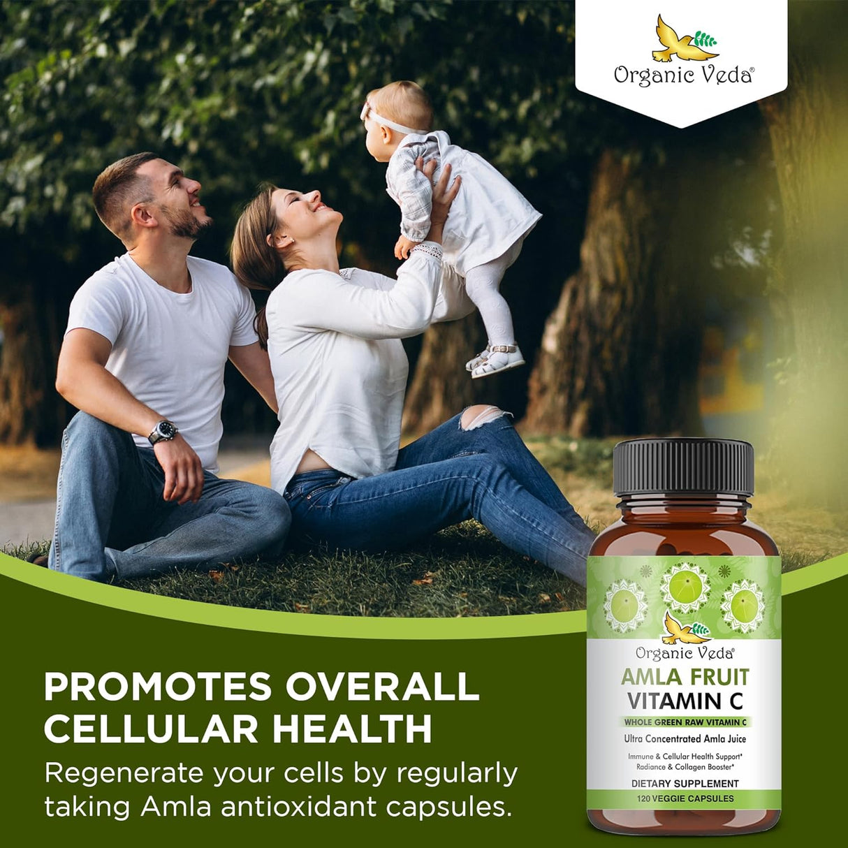 Cápsulas de Amla Orgánicas Suplemento Natural de Vitamina C