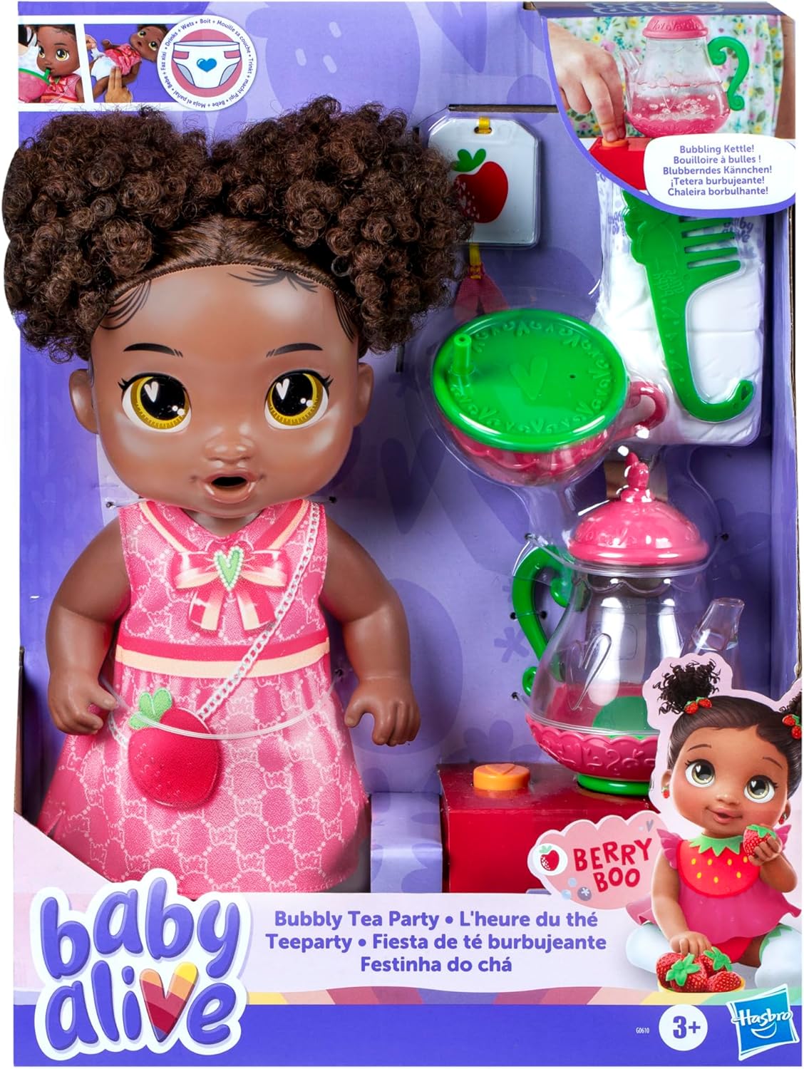 Baby Alive Bubbly Tea Party Muñeca con Accesorios, 11 Pulgadas