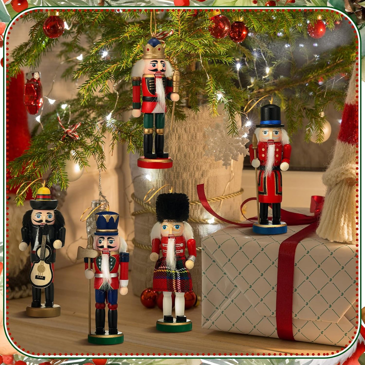 Juego de 18 Adornos Navideños Liliful Soldados de Nuez