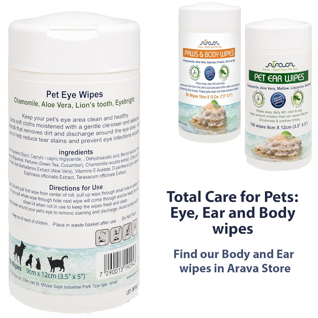 Toallitas para ojos para perros y gatos