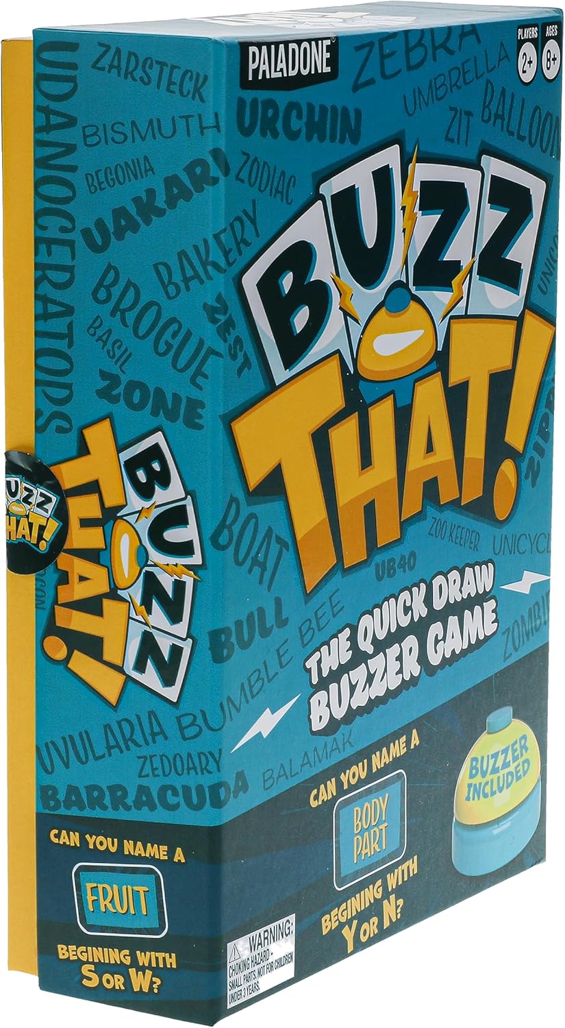 Juego de palabras Paladone Buzz That, con timbre y para 2+ jugadores