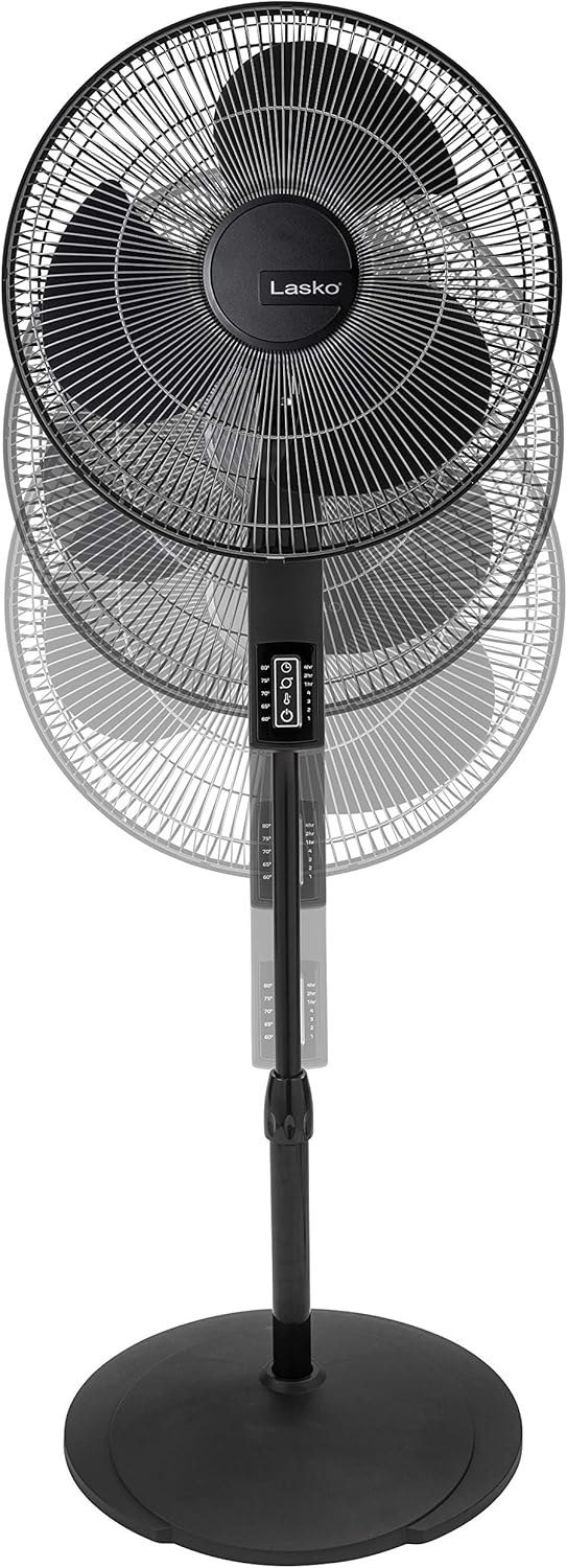 Ventilador de pedestal Lasko, oscilante, control remoto, S16612