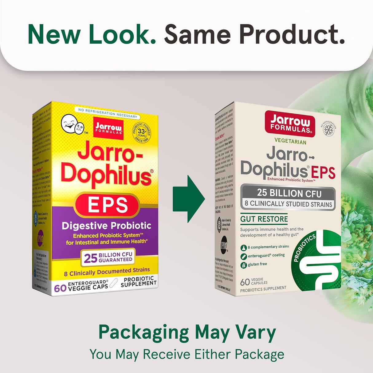 Probióticos Jarro-Dophilus EPS de 25 mil millones de UFC