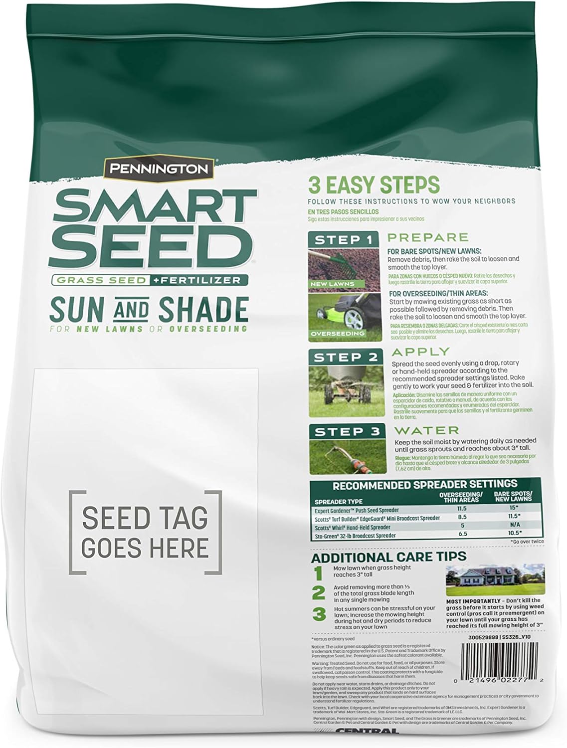 Mezcla de Césped Sol y Sombra Pennington 3 lb - Semilla Inteligente