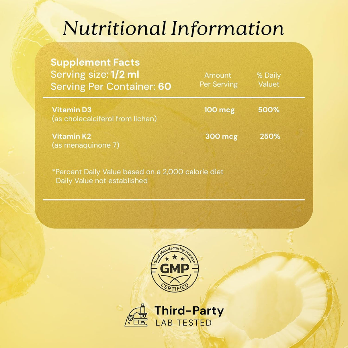 Suero de Vitamina D3 4000 IU + K2 Vegano Orgánico USA