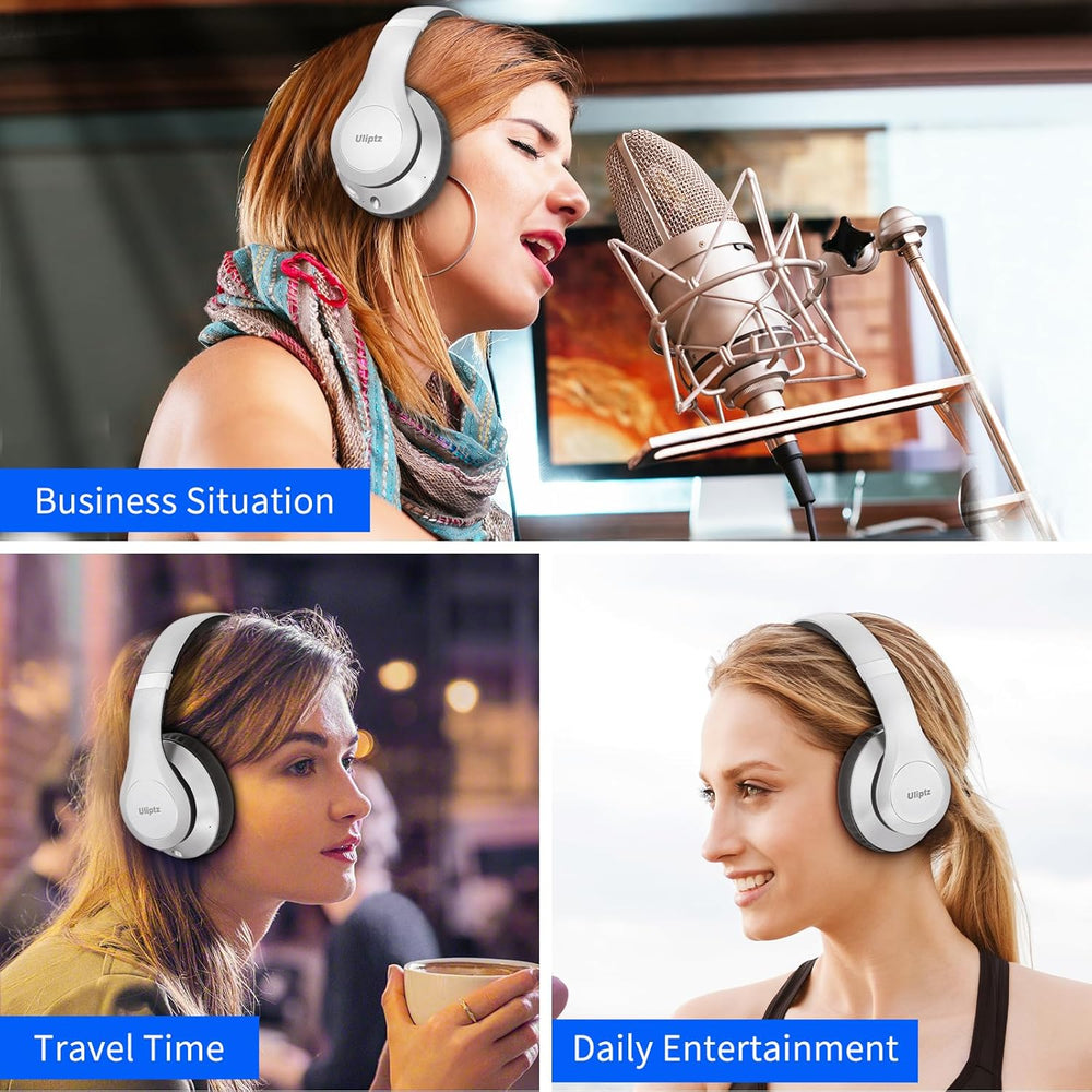 Auriculares Bluetooth Uliptz, 65H, 6 Modos EQ, Plegables