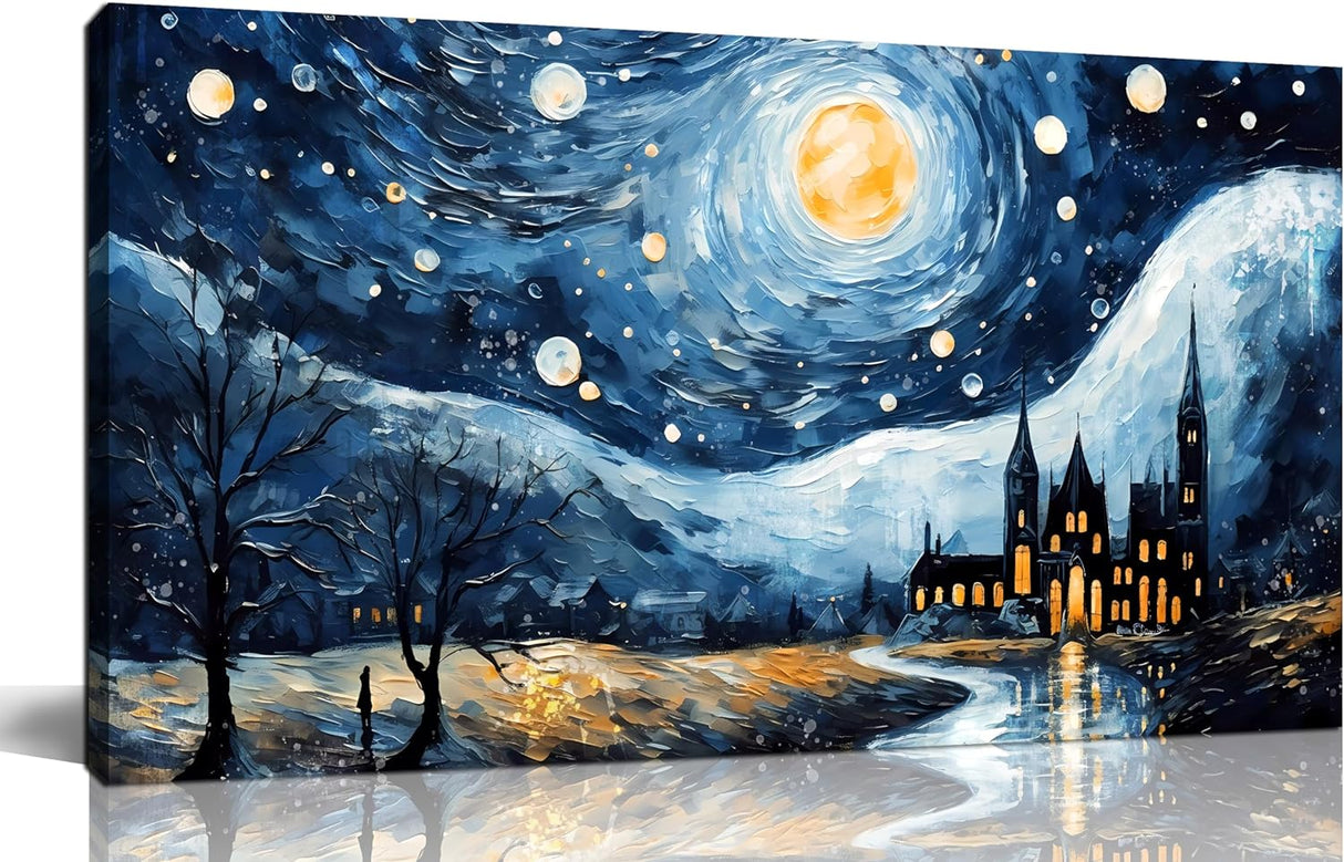 Lienzo grande de Van Gogh, Noche Estrellada, arte moderno para pared