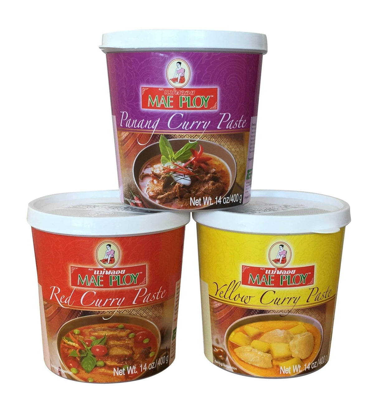 Pasta para Curry Tailandés Mae Ploy, 14 oz, Pack de 3