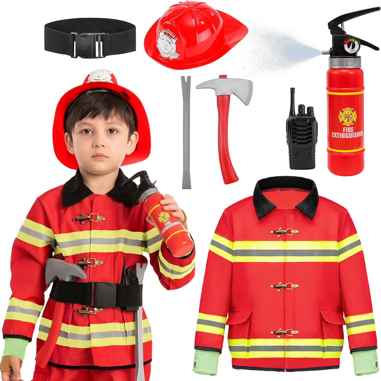 Disfraz de Bombero para Niños, Spooktacular Creations, Set