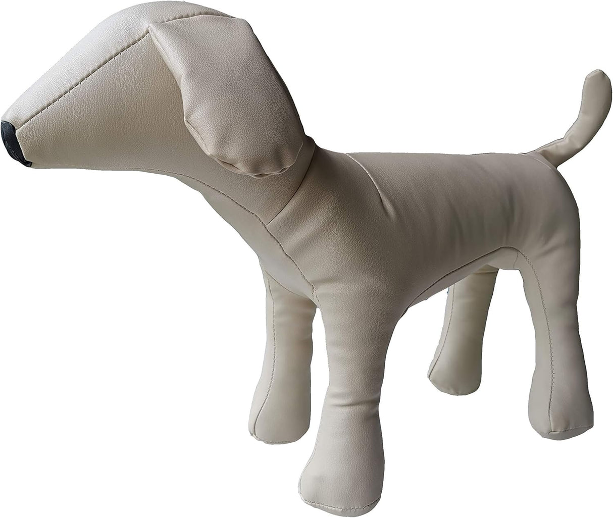 Maniquí de perro de cuero Vedem, tamaño S, modelo Sitting