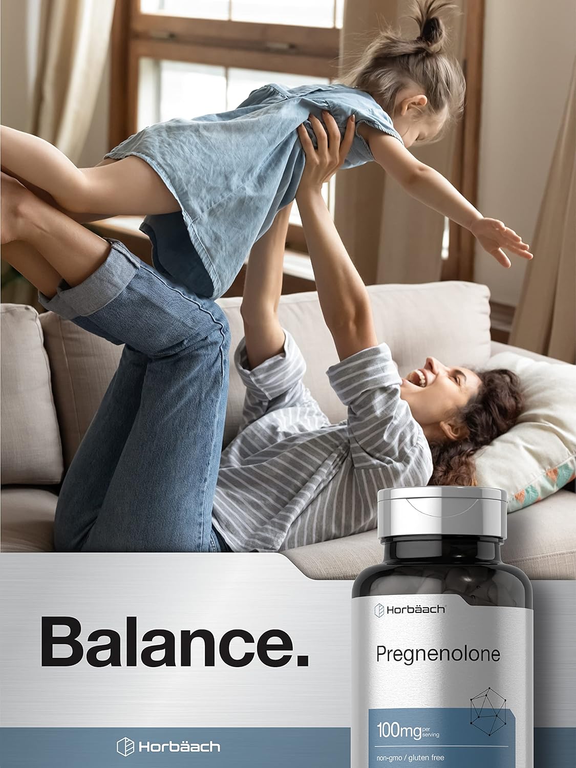 Pregnenolona 100mg Horbäach | Suplemento Non-GMO y Sin Gluten