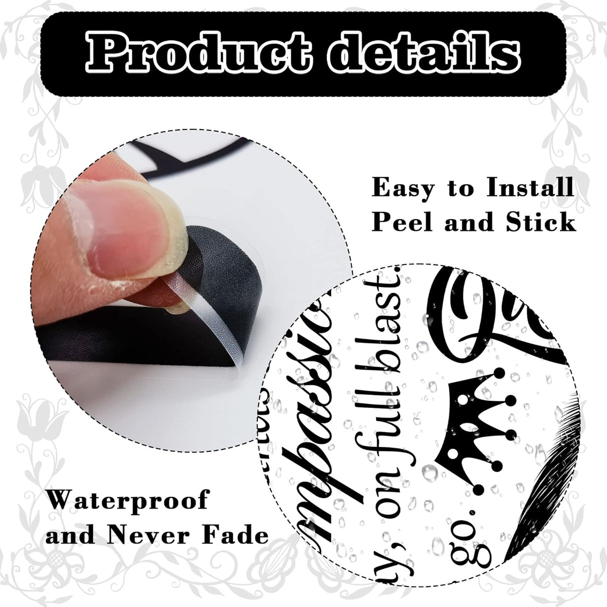 Vinilo Inspiracional Ojos Pestañas Decoración Pared para Mujeres