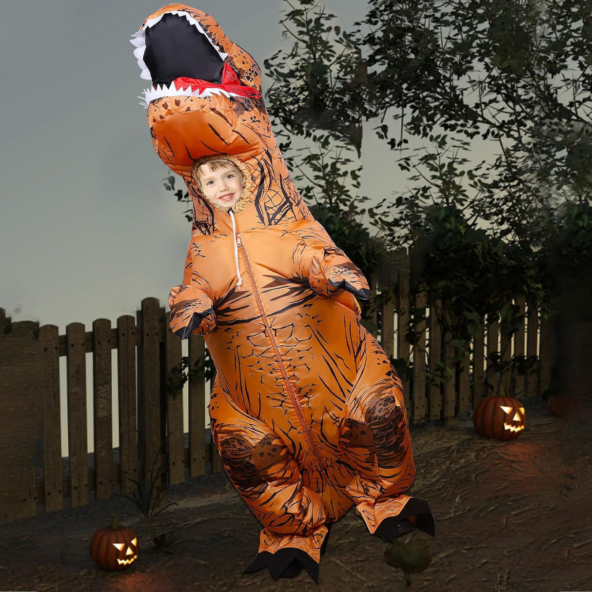 Disfraz Inflable T-Rex Lulu para Niños Fiesta Halloween