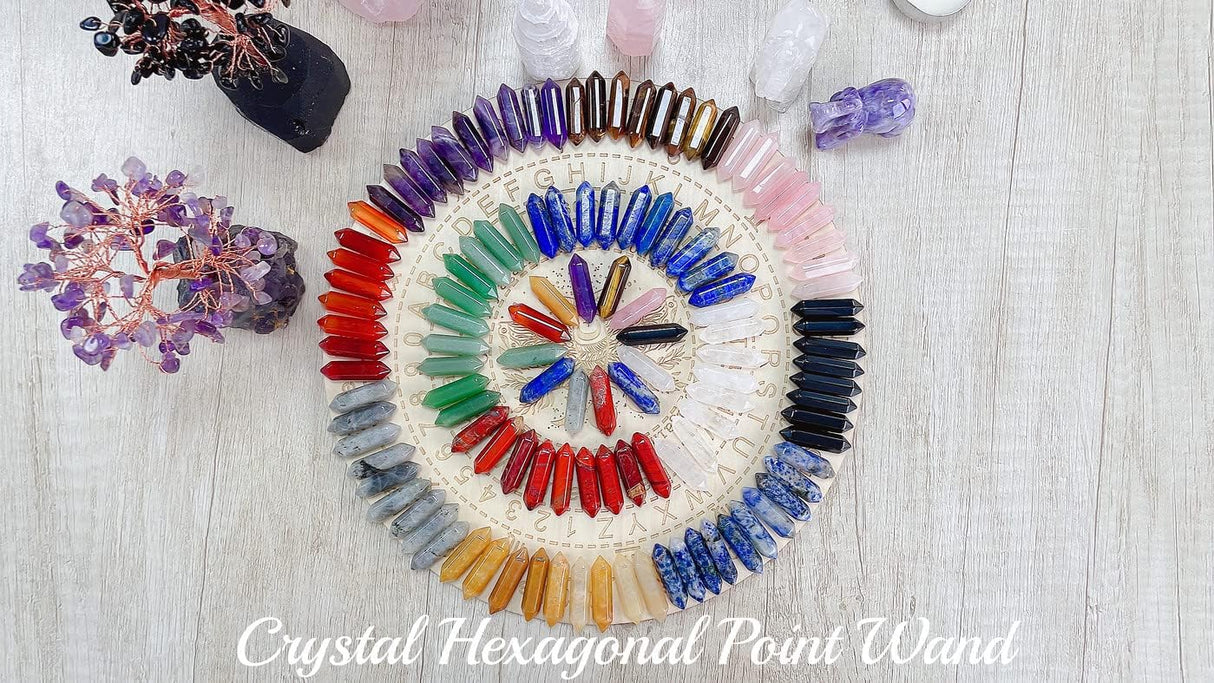 Varitas Mágicas de Cuarzo Jaspe para Meditación y Reiki