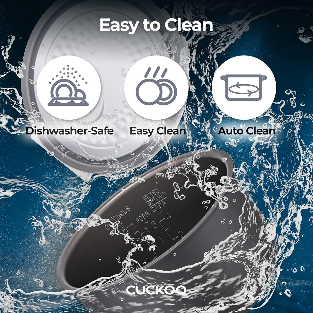 Arrocera Micom CUCKOO CR-0375FW, 3 tazas, 10 modos, antiadherente