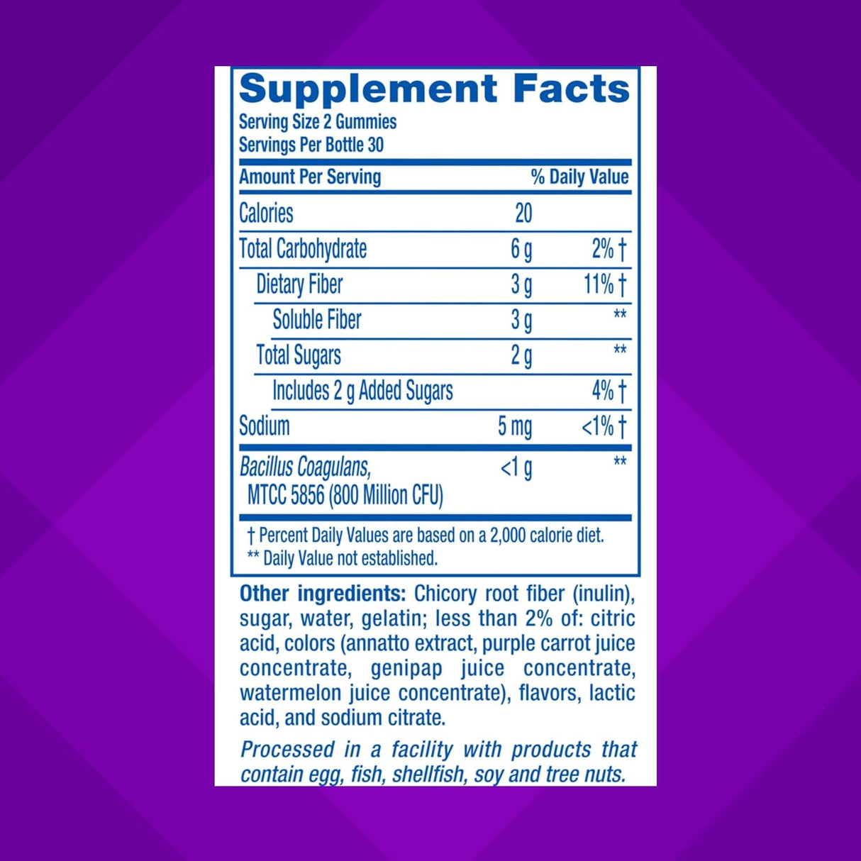 Gomitas Vitafusion Fiber Well + Probioticos, 60 cuentas