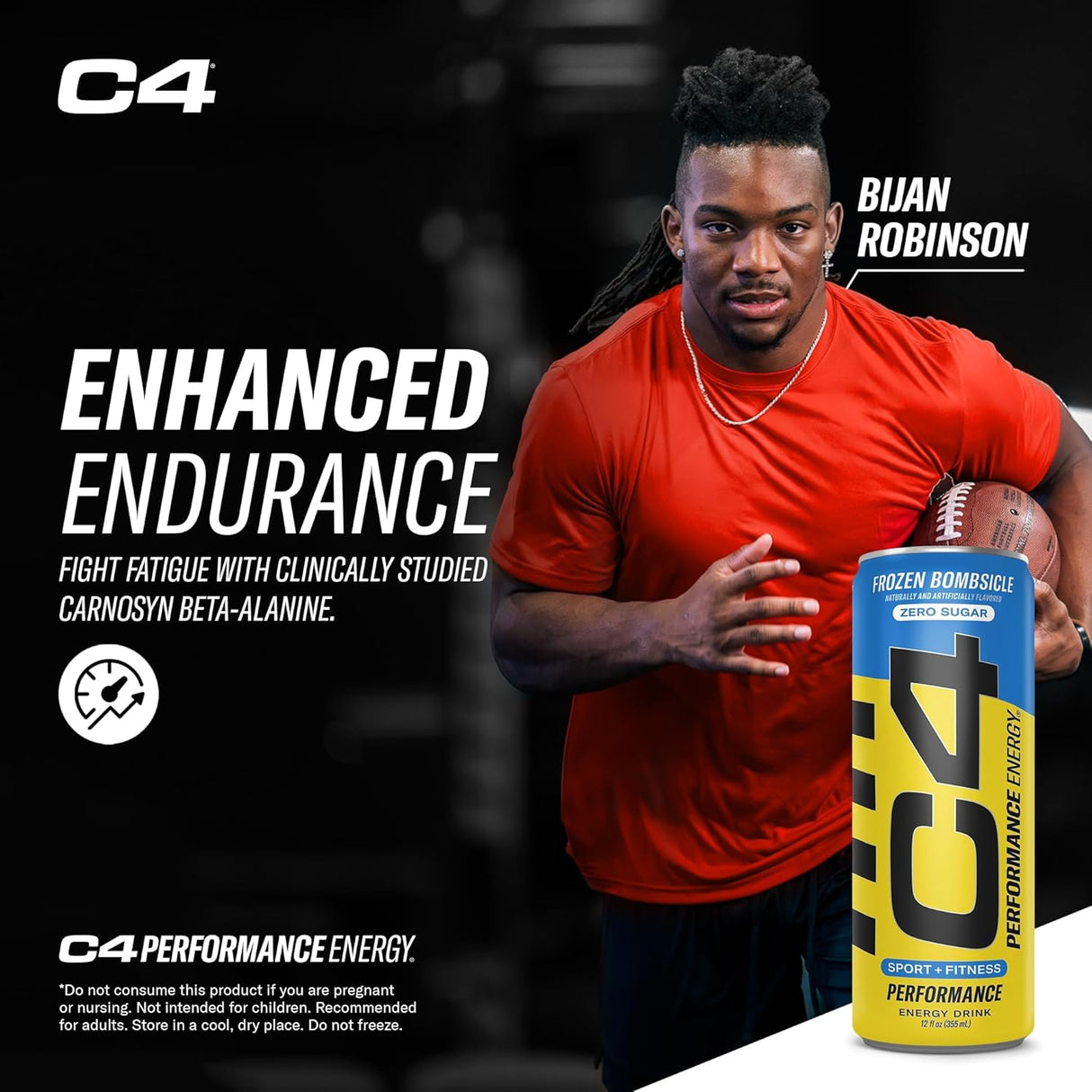 Bebida Energética C4 12oz - Sin Azúcar, Sin Colorantes, Frozen