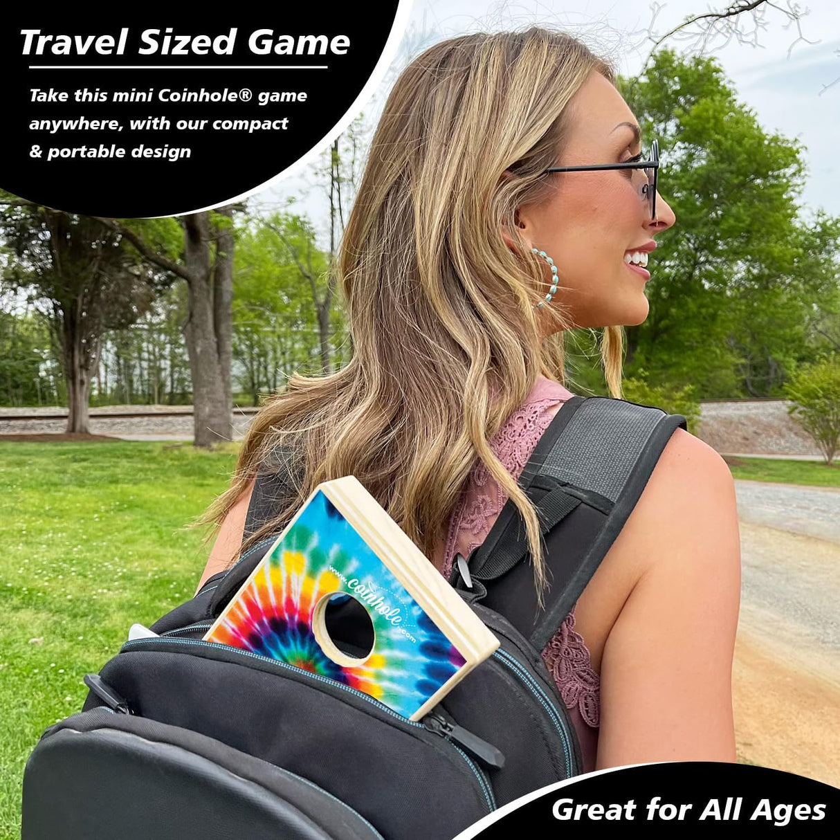 Juego de Mesa Coin Bouncing Party | Cornhole Viaje | Solo Tablero