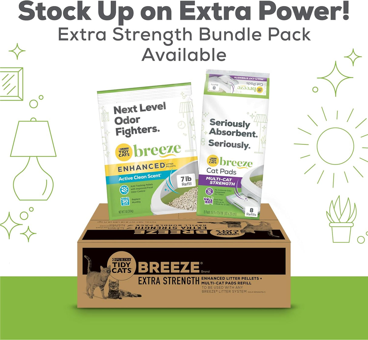 Pañales de Reemplazo Tidy Cats Breeze para Gatos Múltiples 8 ct.