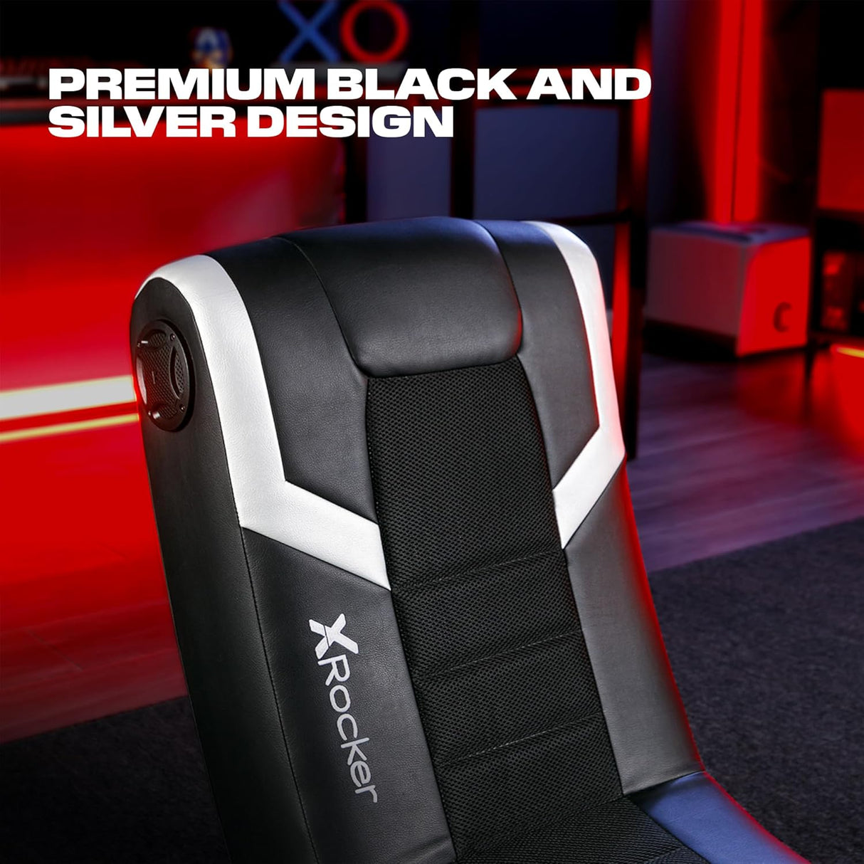 Silla Gamer mecedora con altavoces Bluetooth X Rocker