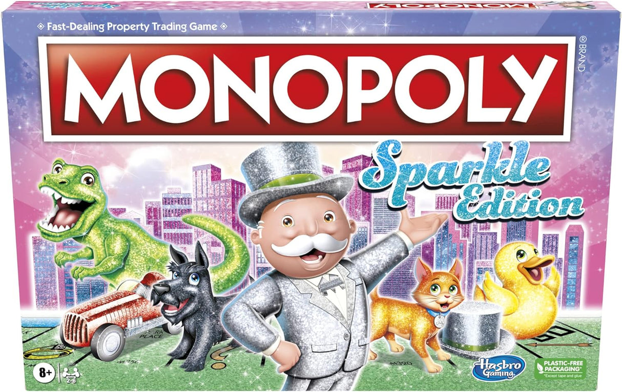 Monopoly Sparkle Edition, Hasbro Gaming, Tokens Brillantes, Exclusivo