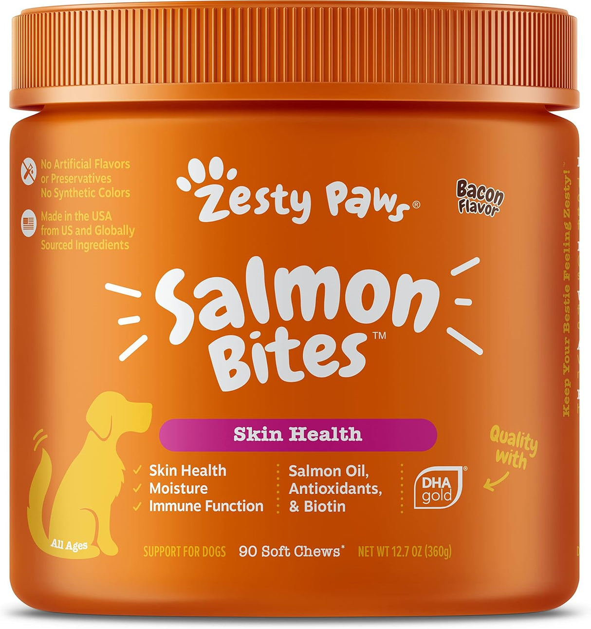 Vitaminas Aceite de pescado de salmón Omega 3 para perros