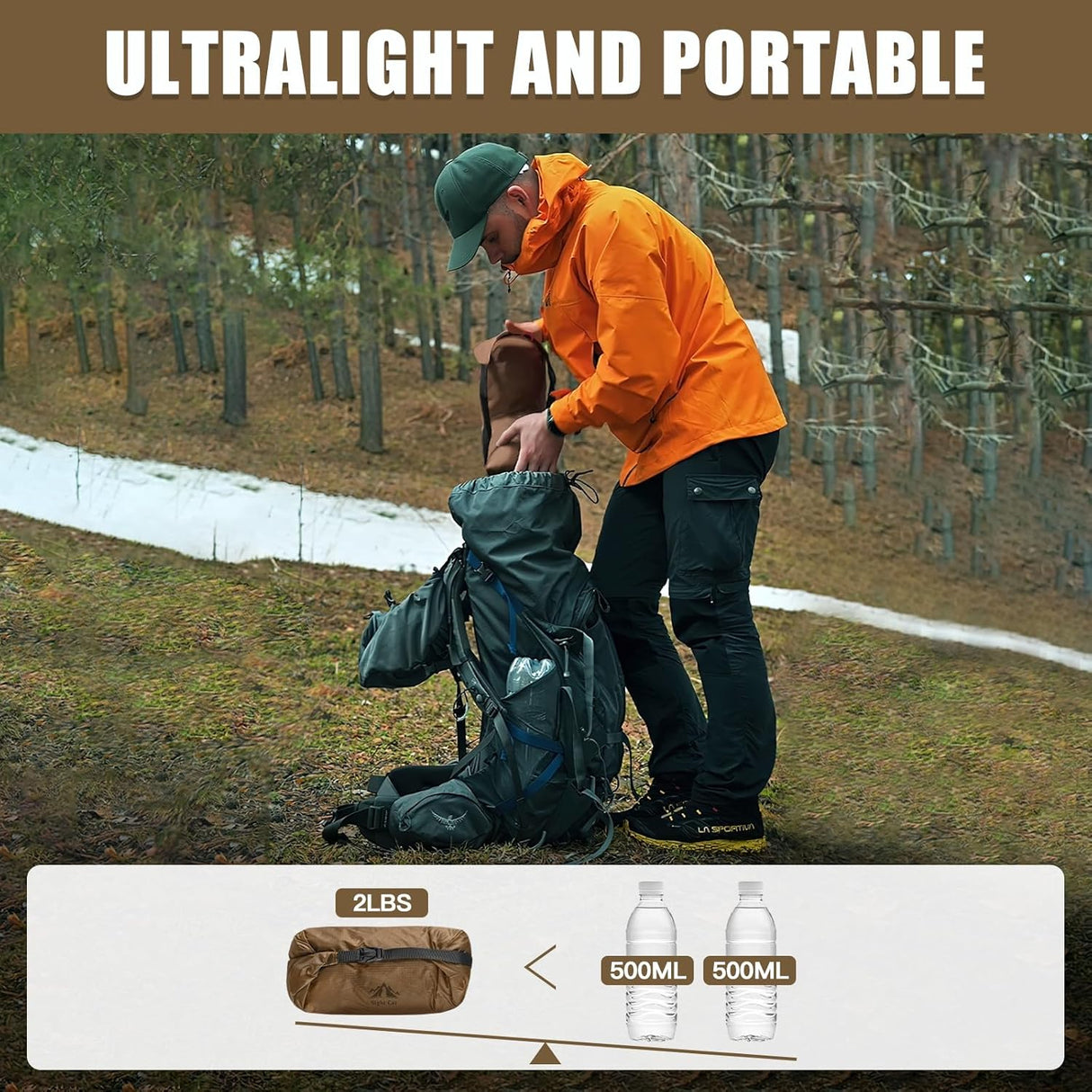Tienda de campaña ultraligera Night Cat 1 persona, 2 lbs, waterproof